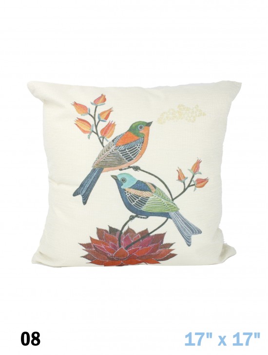 Birds Print Cushion & Filler